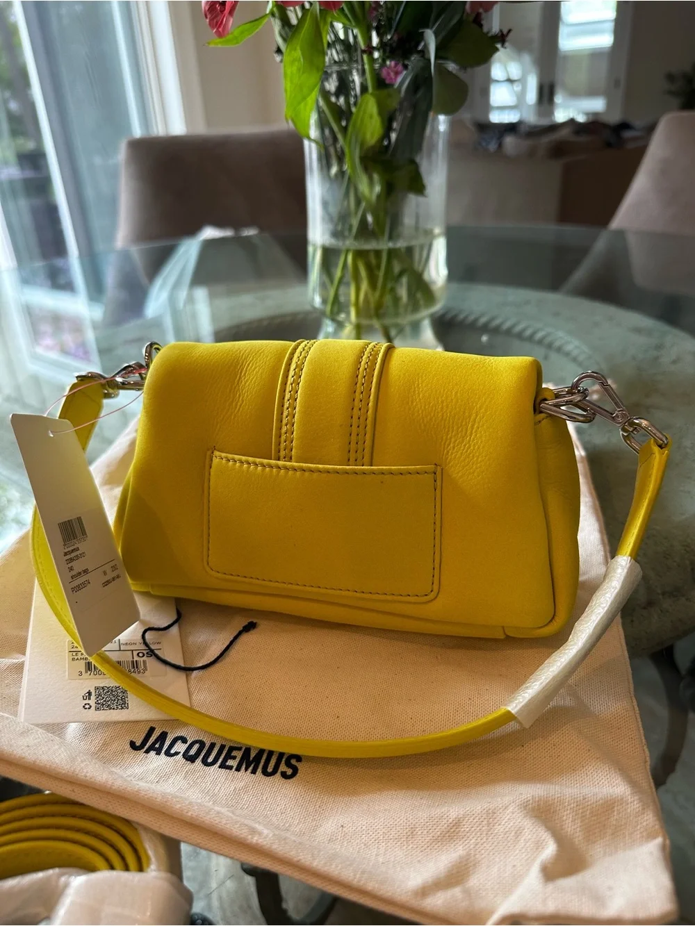 New with Tag! $995 Authentic Jacquemus Sunburst Yellow Small Crossbody Bag - Picture 13 of 16